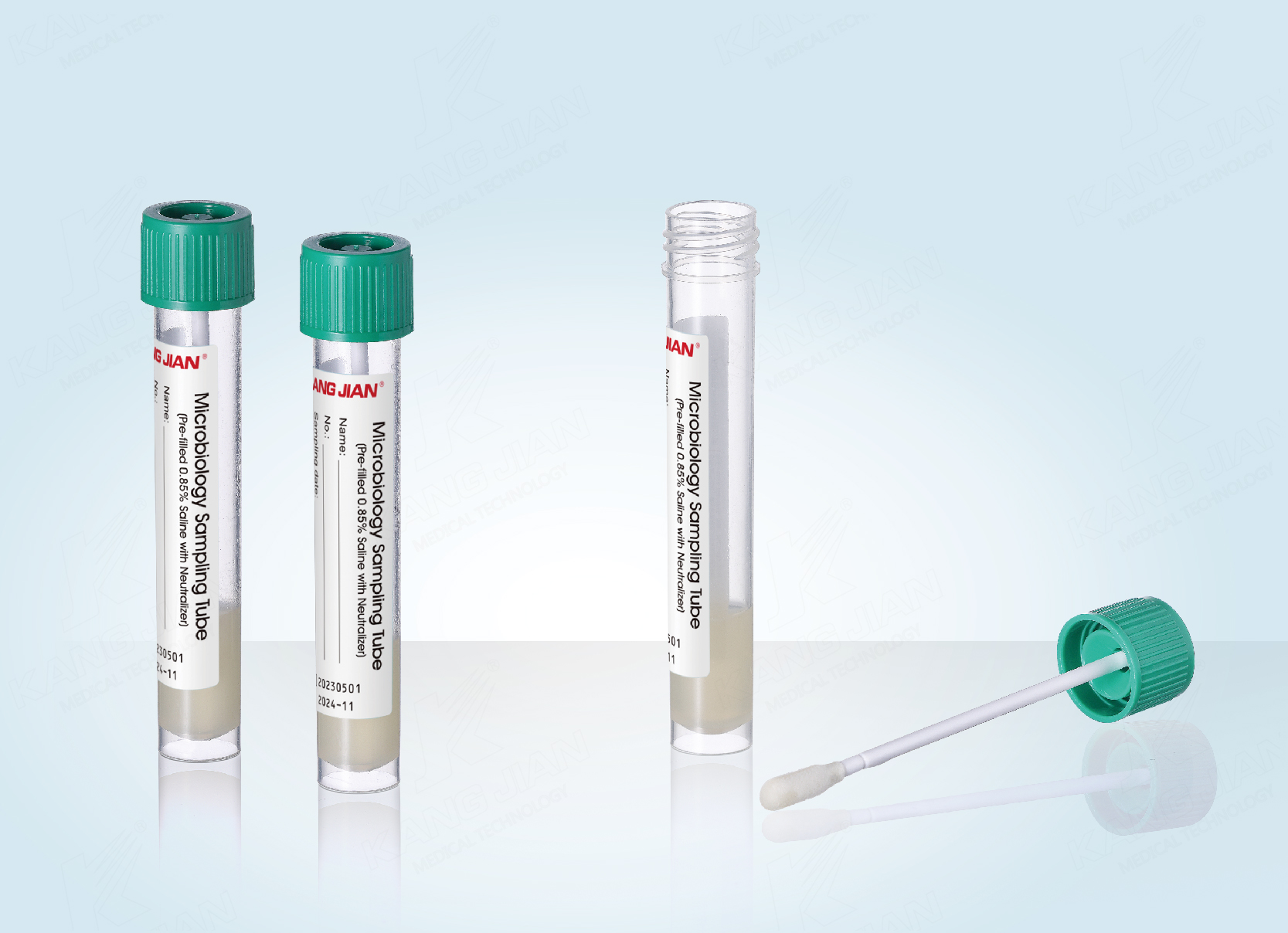 Tube d'&eacute;chantillonnage pour la microbiologie de surface