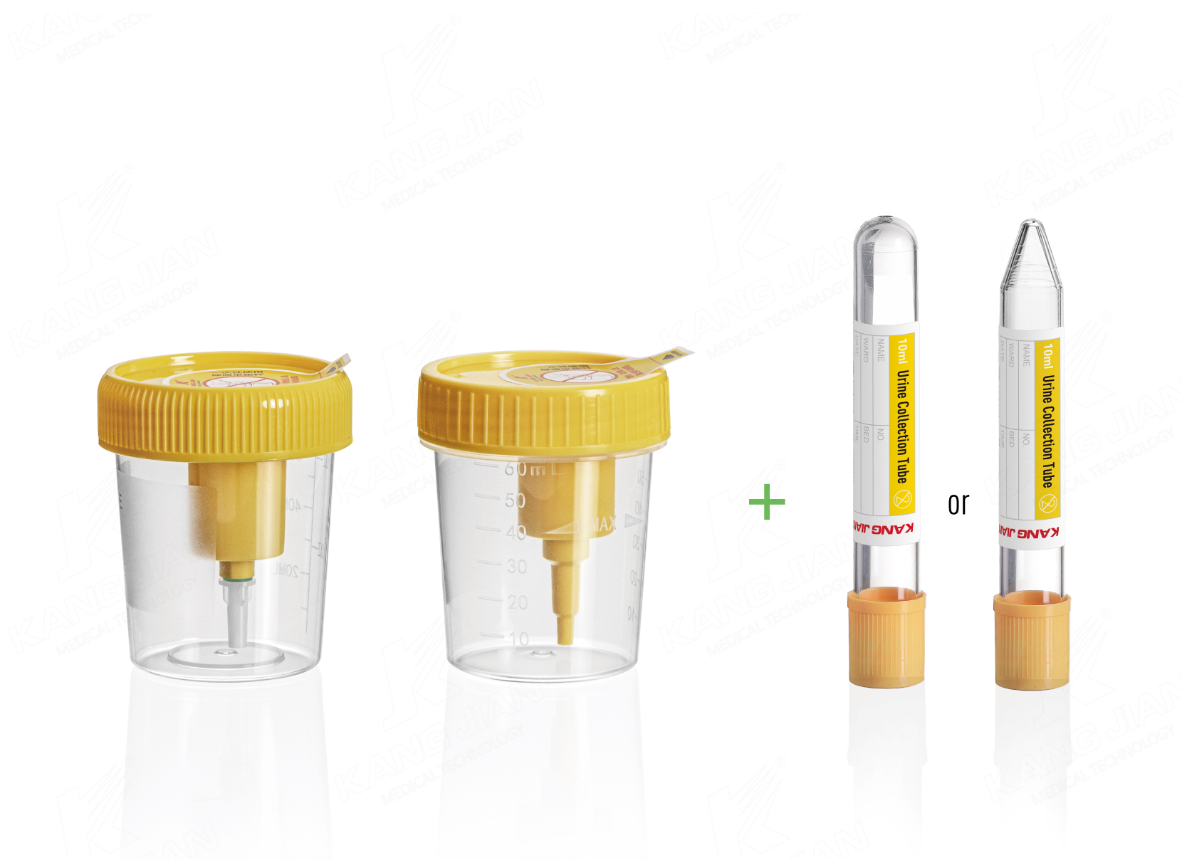 R&eacute;cipient &agrave; urine avec dispositif de transfert