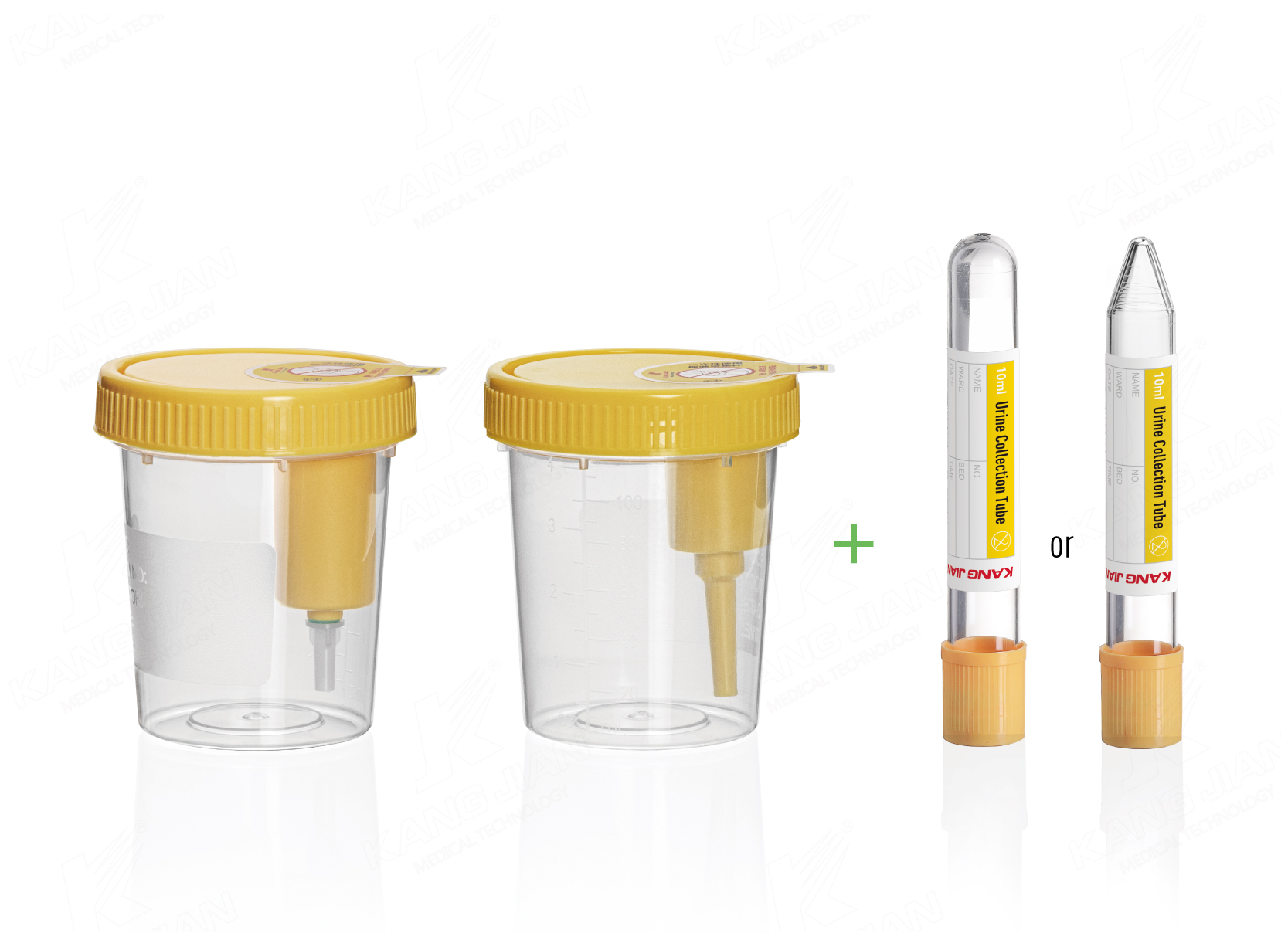 R&eacute;cipient &agrave; urine avec dispositif de transfert