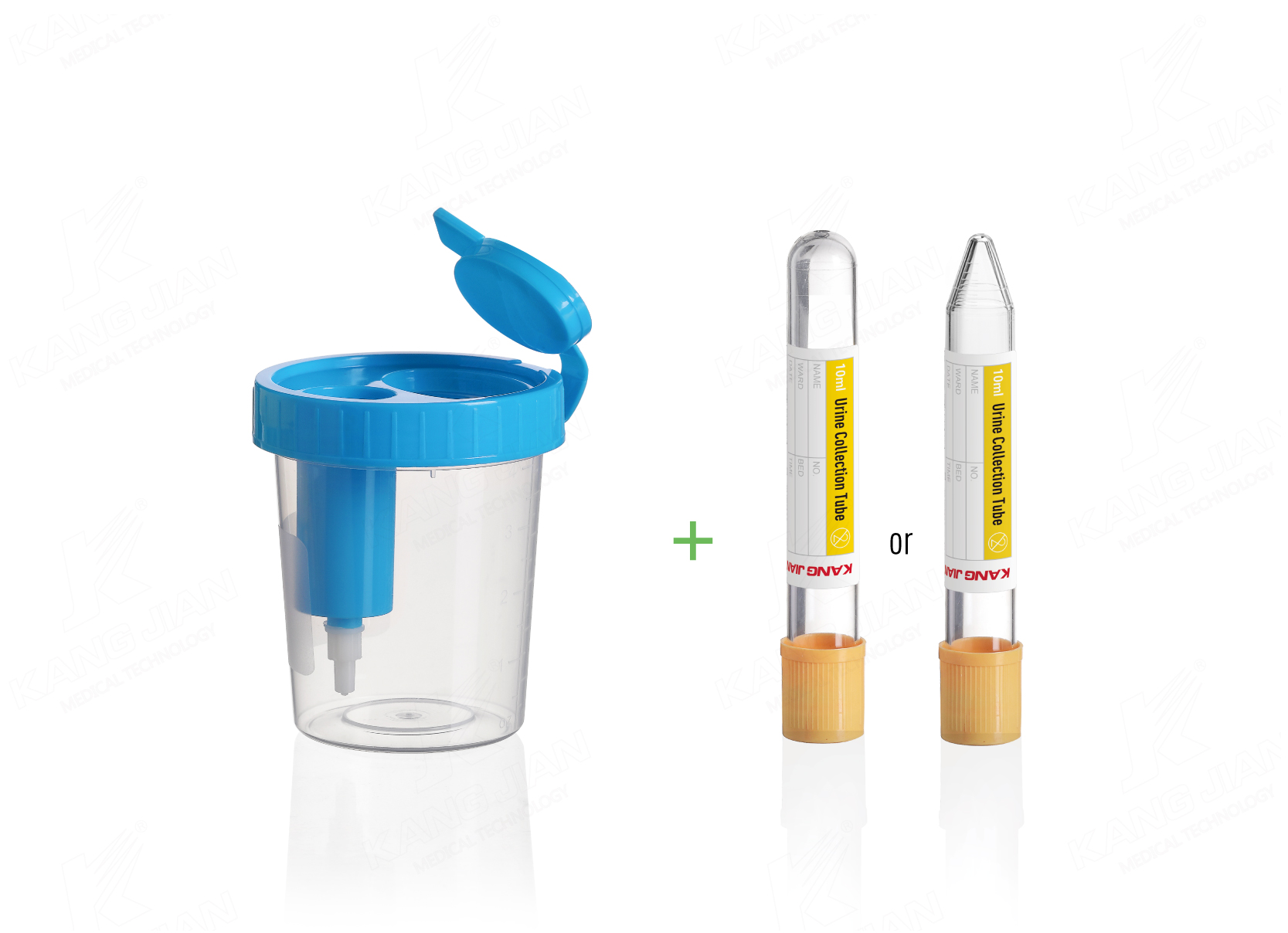 R&eacute;cipient &agrave; urine avec dispositif de transfert
