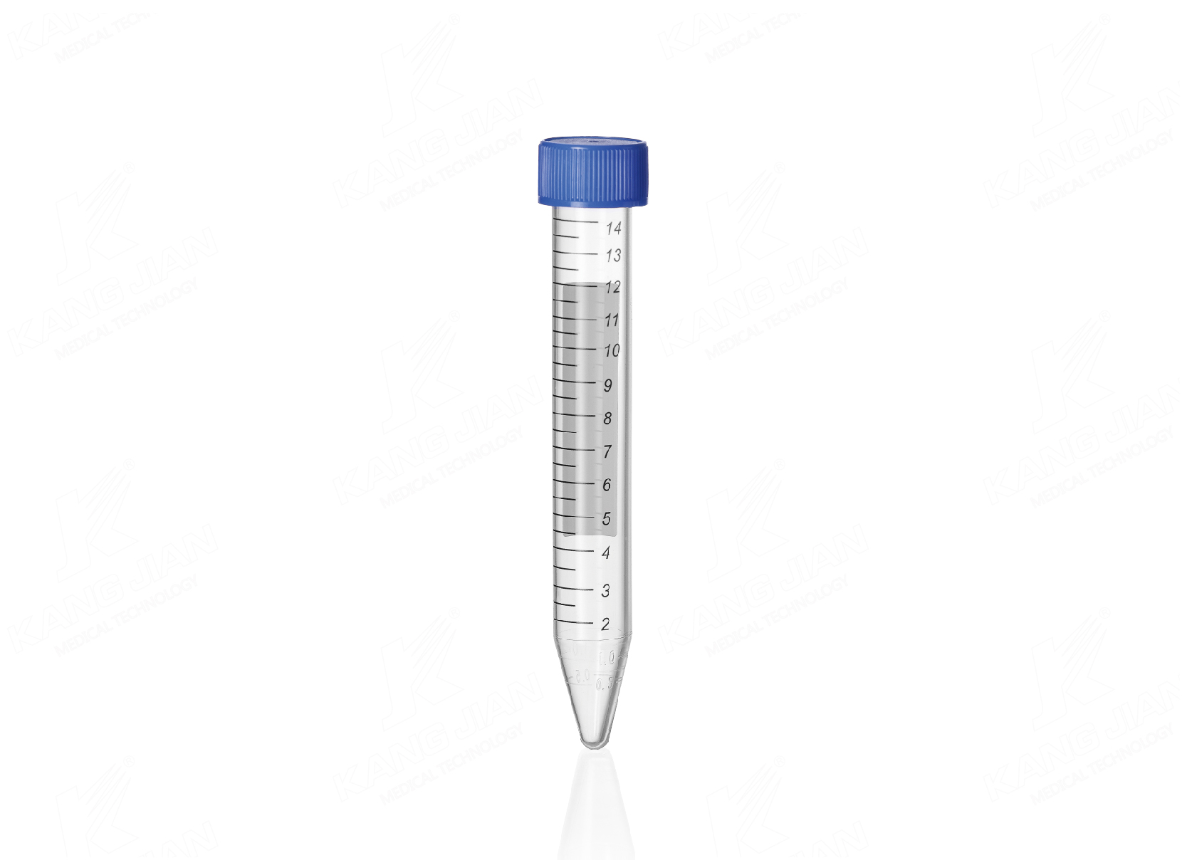 Tube &agrave; centrifuger inf&eacute;rieur en forme de V de 15 ml