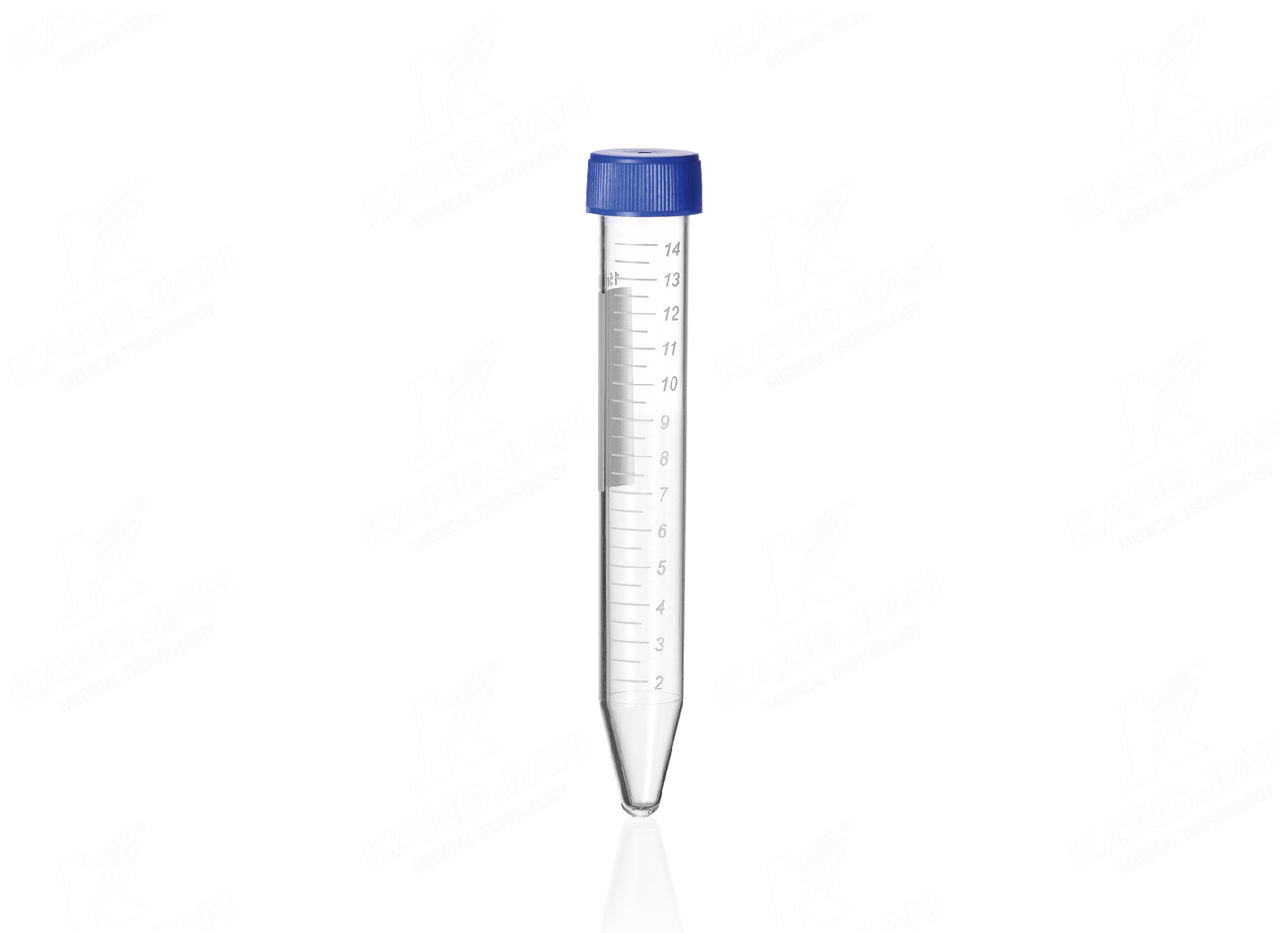 Tube &agrave; centrifuger inf&eacute;rieur en forme de V de 15 ml