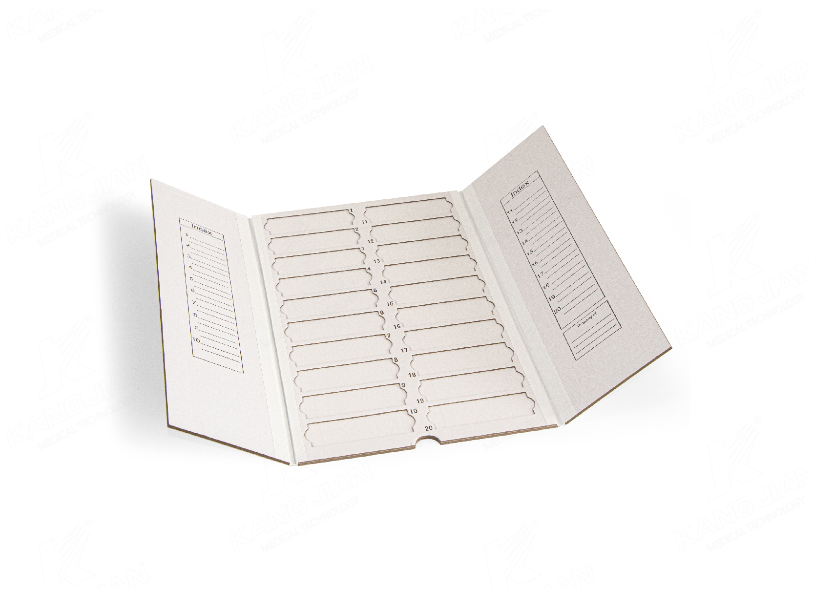 Plateau en carton, courrier